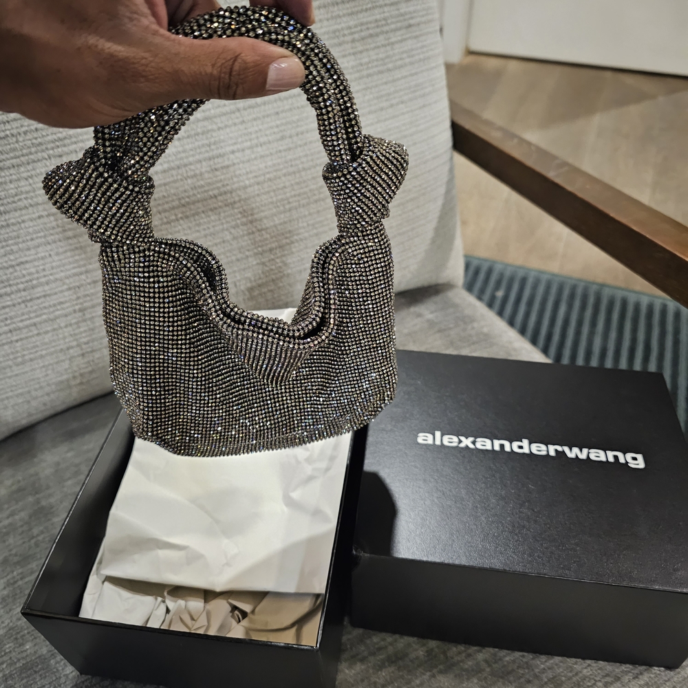 Alexander Wang Silver Rhinestone Mini Bag